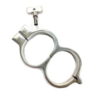 Rouge Lockable Stainless Steel Wrist Cuffs