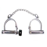 Rouge Stainless Steel Wrist Shackles for BDSM Enthusiasts