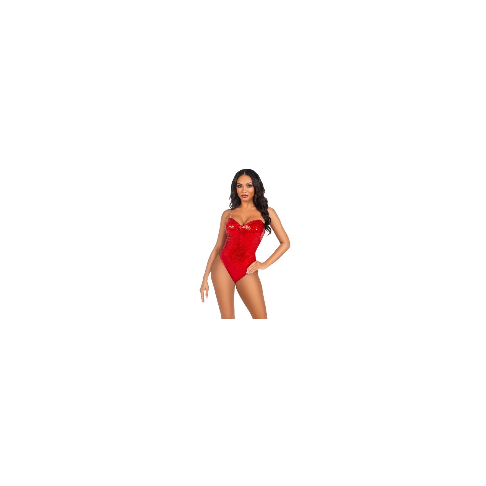 Leg Avenue Red Sequin Bodysuit