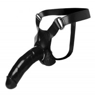 Dildo Hueco Strap-On Negro Infiltrador 2 Master Series 9 Pulgadas