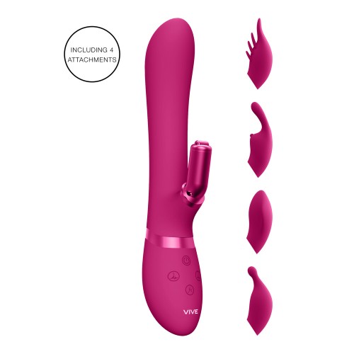 Vibrador Conejito de Doble Acción Intercambiable Vive Chou Rosa