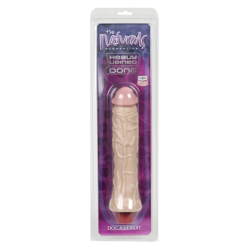 Naturals 8 Inch Vibrating Dong Thin Heavy Veined