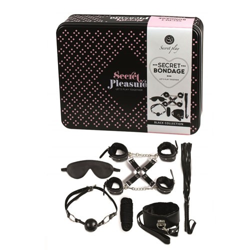 Kit de Bondage Secreto Colección Negra Perfecto para Todos los Niveles