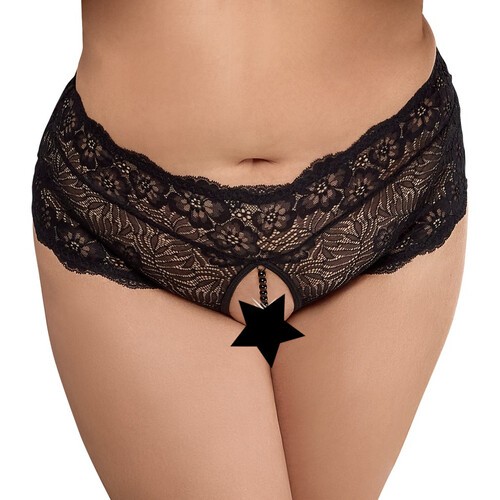 Cottelli Curvas Panties con Cadena de Perlas XXL