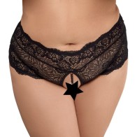 Bragas Cottelli Curves Sin Crotch con Cadena de Perlas XXXL