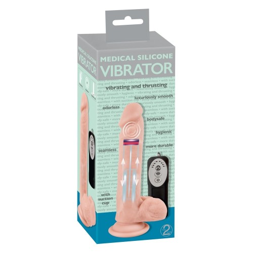 Vibrador de Silicona Médica con Movimiento de Golpes