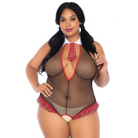 Conjunto de Niña de Escuela Crotchless de Red Leg Avenue