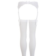 NOXQSE White Suspender Set for Seductive Elegance