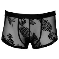 Noir Sheer Floral Lace Pants X Large