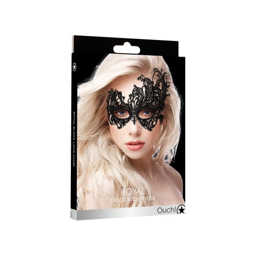 Ouch Royal Black Lace Mask - Elegant Mystery