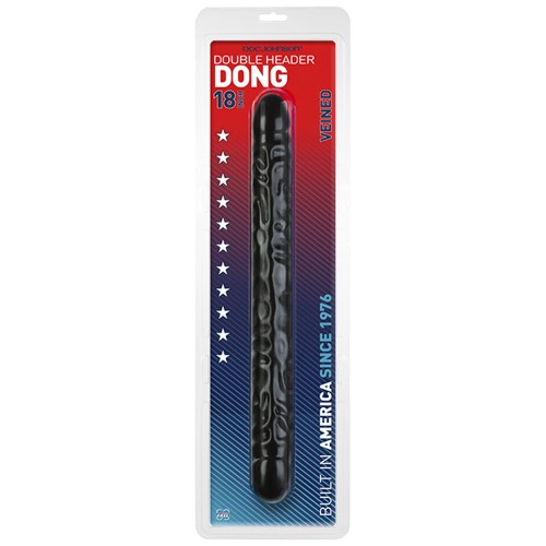 Double Header 18 Inch Veined Dong Black