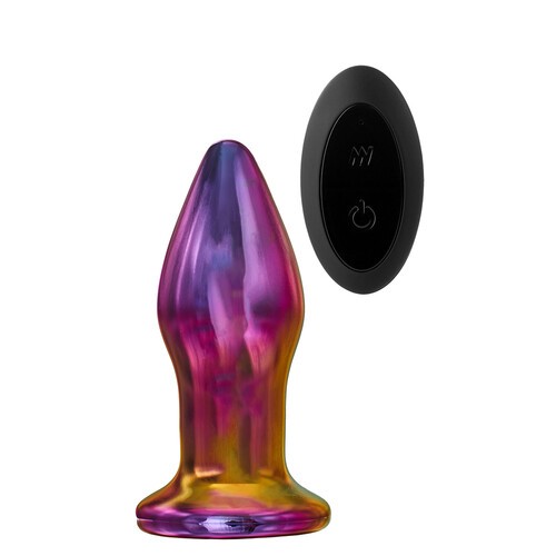 Plug Anal de Vidrio Glamour Control Remoto