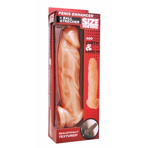 Size Matters Realistic Flesh Penis Enhancer and Ball Stretcher 8