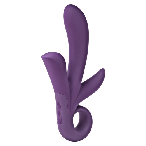 Vibrador Triple Placer ToyJoy Trinity Púrpura