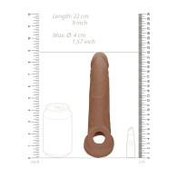 Manga de Pene RealRock de 9 Pulgadas Flesh Tan