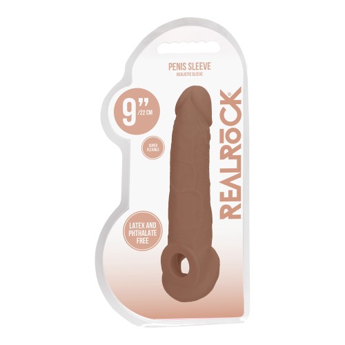 Manga de Pene RealRock de 9 Pulgadas Flesh Tan