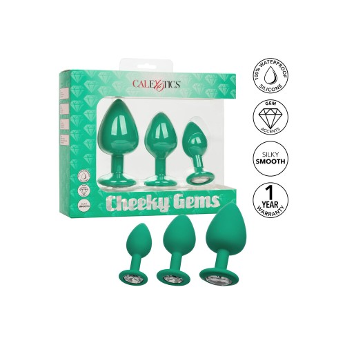 Set de 3 Plug Anales Cheeky Gems Verde