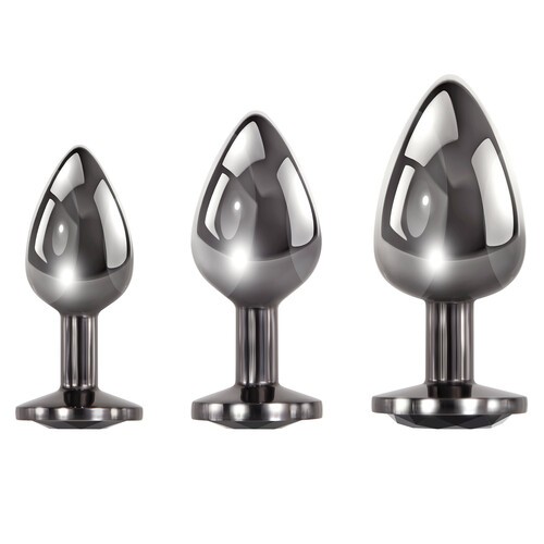 Evolved Black Gem Anal Plug Set | Tapered Design | Enhanced Pleasure