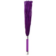 Flogger de ante morado con mango de cristal y cristal