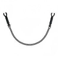 Black Metal Adjustable Nipple Clamps With Chain for Sensation Play