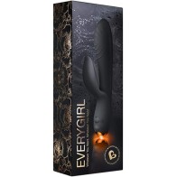 Rocks Off Everygirl Black Rechargeable Rabbit Vibrator