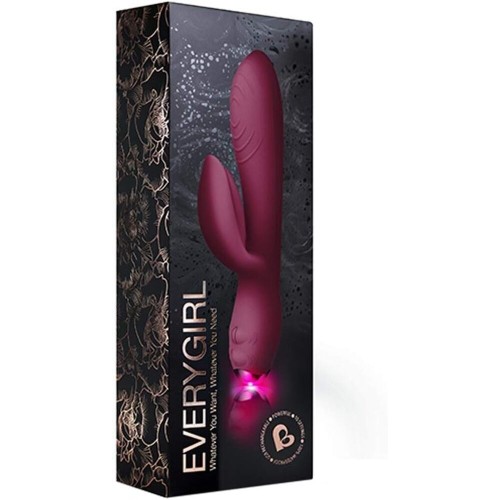 Rocks Off Everygirl Burgundy Rabbit Vibrator