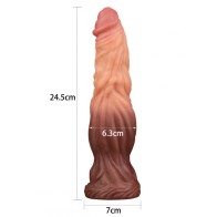 Lovetoy Dual Layered Silicone Cock 9.5 Inch Flesh Brown