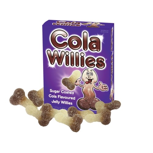 Sugar Coated Cola Flavoured Jelly Willies for Fun Treats