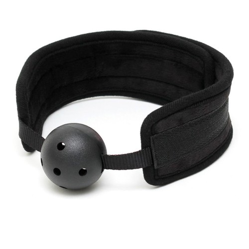 Gag Negro Acolchado con Bola Transpirable