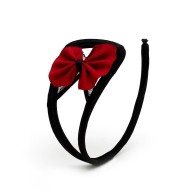 C-String Sin Tirantes Sexy Negro y Rojo