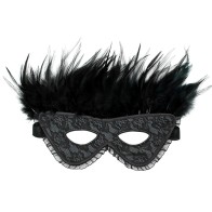 Satin Look Feather Mask for Sensual Play