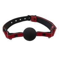 Ball Gag de Cuero con Estampado Croc de Rouge Garments