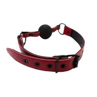 Ball Gag de Cuero con Estampado Croc de Rouge Garments