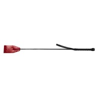 Rouge Garments Leather Croc Print Riding Crop