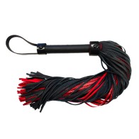 Flogger de cuero con estampado de cocodrilo Rouge Garments