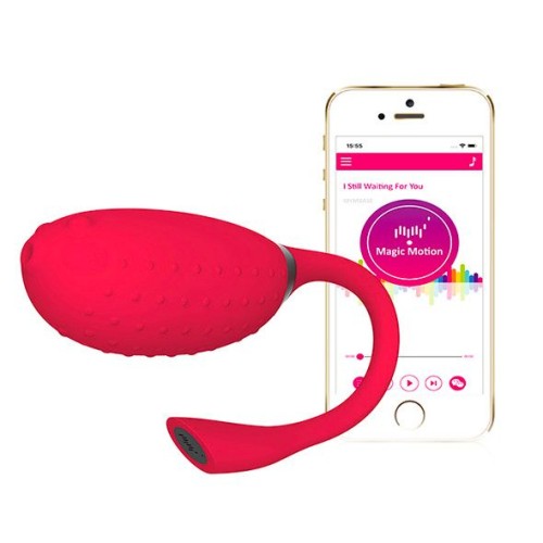 Vibrador Clitorial Rojo Magic Motion Fugu con Control Remoto