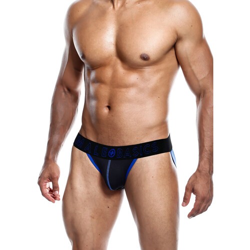 Male Basics Neon Jock Blue Large