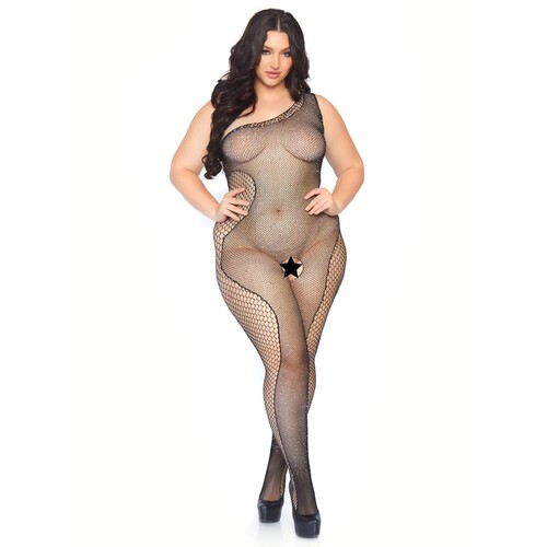 Body Stocking Cristalizado Leg Avenue Talla Plus UK 14 a 18