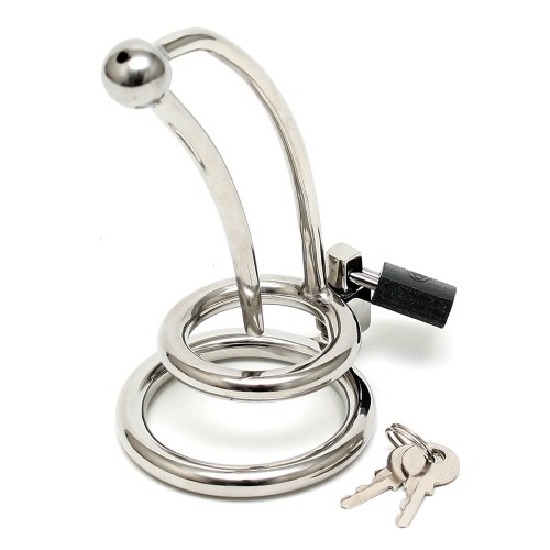 Curved Chastity Penis Lock with Urethral Tube