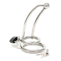 Curved Chastity Penis Lock with Urethral Tube