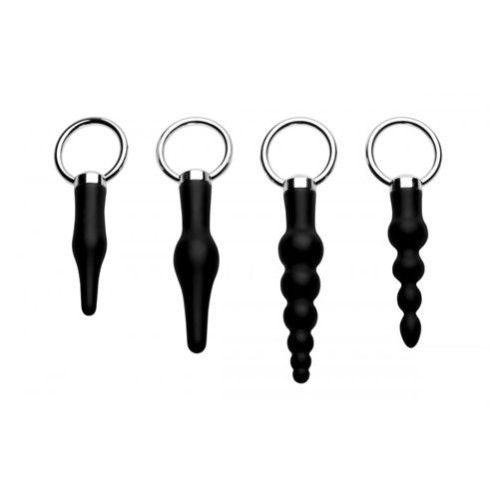 Master Series 4 Piece Silicone Anal Ringed Rimmer Set - Pleasure Exploration