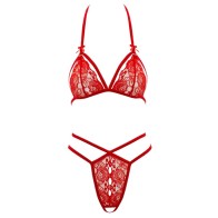 Conjunto de Encaje Rojo Cottelli