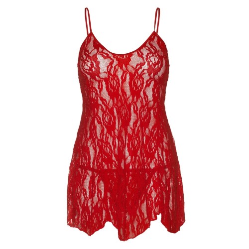 Chemise de Encaje Rosa Flair Leg Avenue Roja