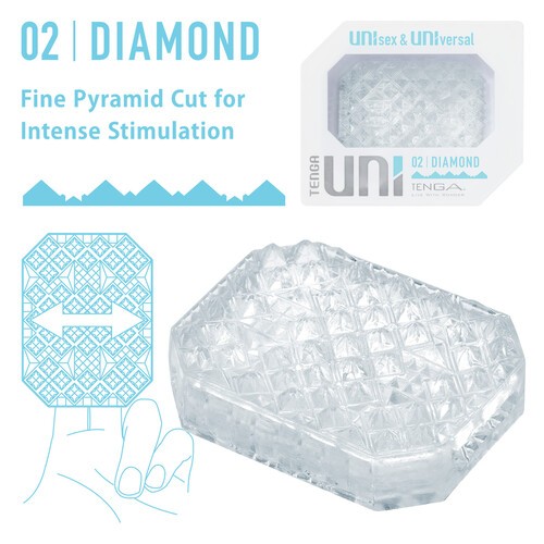 Masturbador Tenga UNI Diamond Sleeve para Placer Mejorado