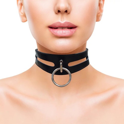 Rouge Garments Leather Fashion Bondage Collar for Stylish Play