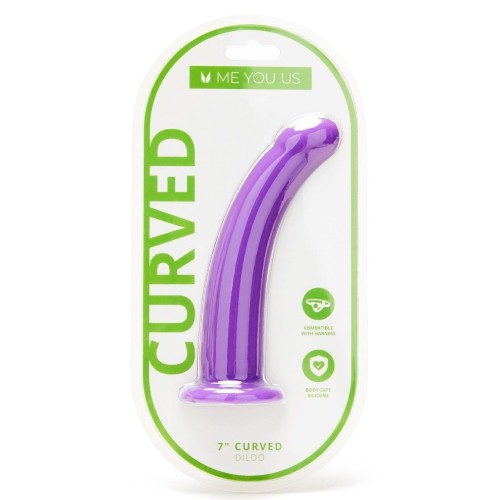 Me You Us 7 Inch Curved Silicone Dildo for Ultimate Pleasure