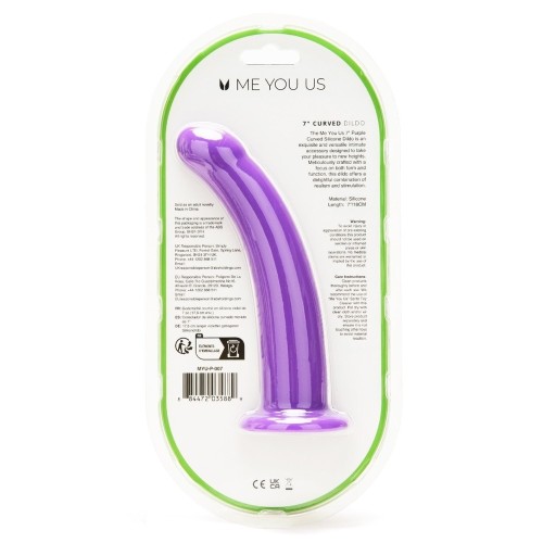 Me You Us 7 Inch Curved Silicone Dildo for Ultimate Pleasure