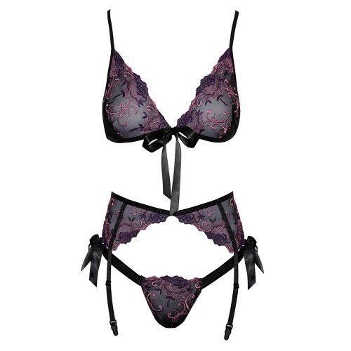 Kissable Embroidered Floral Bra Set S/M