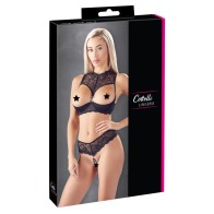 Cottelli Shelf Bra and String Set for Alluring Appeal