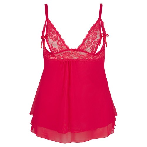 Babydoll Rojo Plus Size Cottelli XXXL para Curvas Preciosas